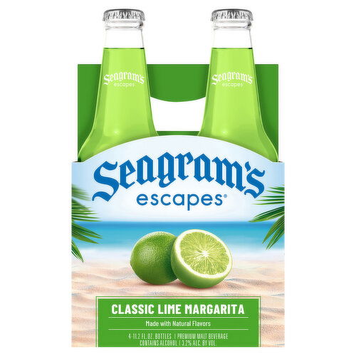 Seagram's Escapes Malt Beverage, Premium, Classic Lime Margarita