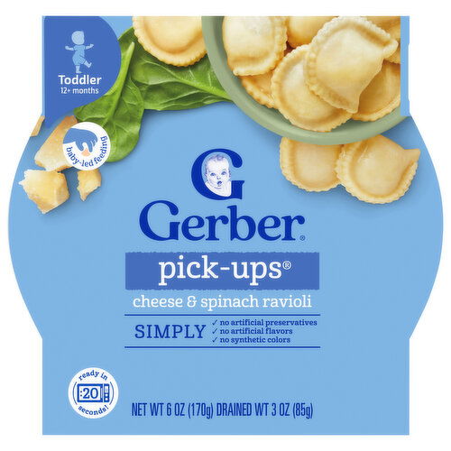 Gerber Toddler (12+ Months) Cheese & Spinach Ravioli - 6 Ounce