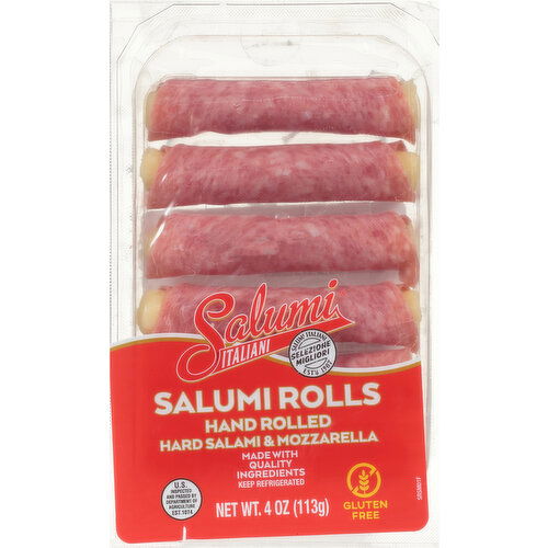 Salumi Italiani Salumi Rolls, Hard Salami & Mozzarella, Hand Rolled