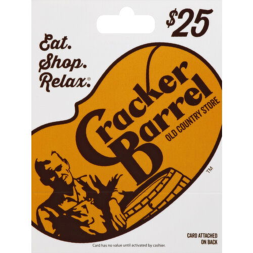 Cracker Barrel Gift Card, $25