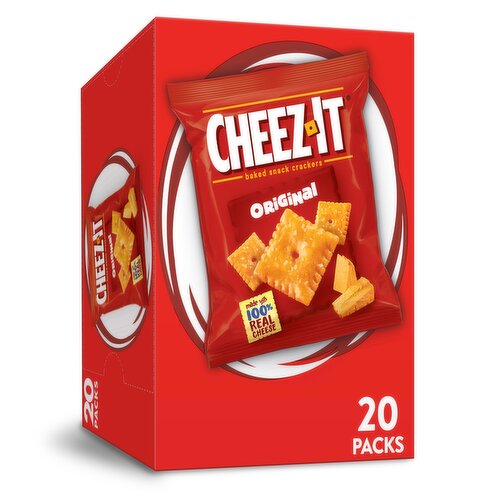 Cheez-It Cheese Crackers, Original, Single Serve - 20 Ounce