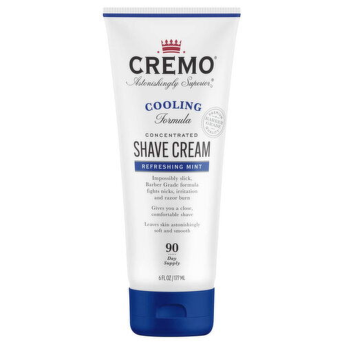 Cremo Shave Cream, Cooling, Refreshing Mint