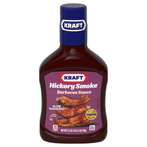 Kraft Slow Simmered Hickory Smoke Barbecue Sauce - 17.5 Ounce