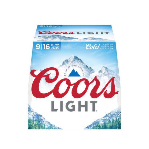 Coors Coors Light 9pk 16 FL OZ Pint Beer