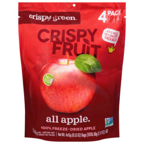 Crispy Green Crispy Fruit, All Apple, 4 Pack