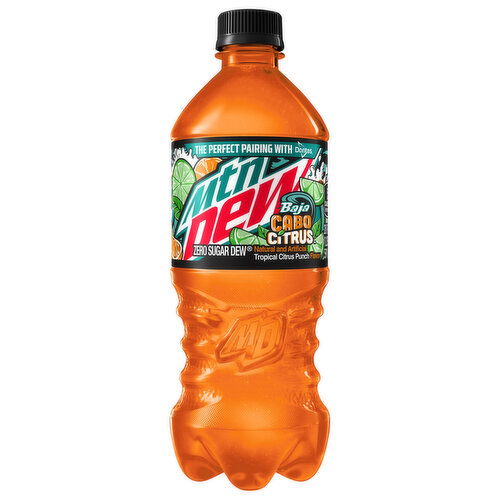 Mtn Dew Soda, Baja Cabo Citrus - 20 Fluid Ounce