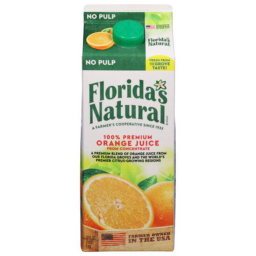 Florida's Natural Orange Juice, No Pulp