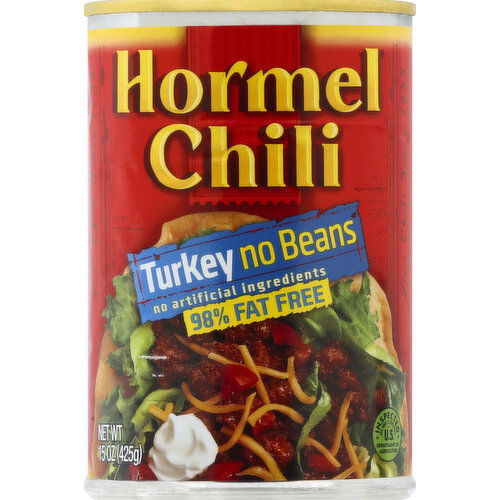 Hormel Chili, No Beans, 98% fat free, Turkey