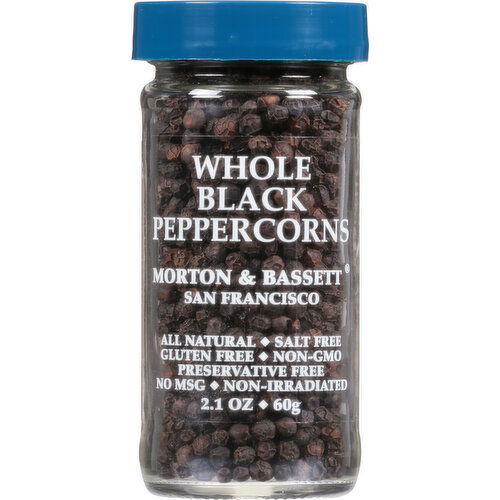 Morton & Bassett Peppercorns, Whole Black