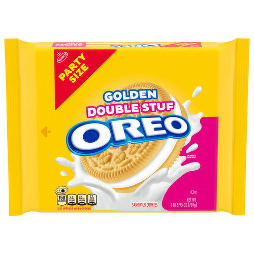 OREO Double Stuf Golden Sandwich Cookies, Party Size