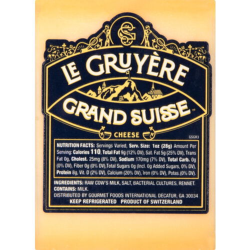 Grand Suisse Cheese, Le Gruyere