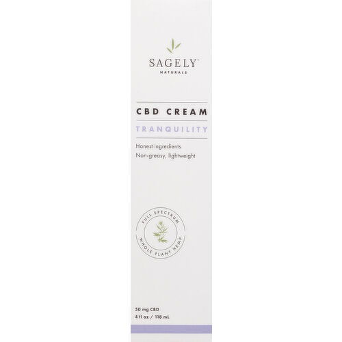 Sagely Naturals CBD Cream, Tranquility, 50 mg