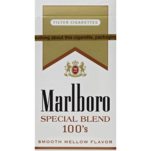 Marlboro Cigarettes, Filter, Special Blend, 100's, Flip-Top Box