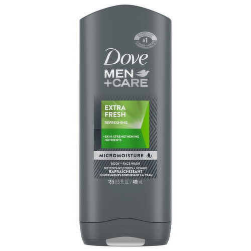 Dove Men+Care Body + Face Wash, Extra Fresh, Refreshing