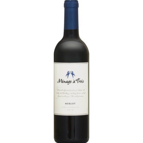 Menage a trois Merlot, California, 2015