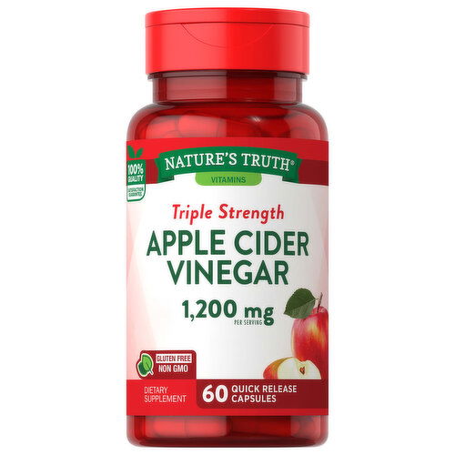 Nature's Truth Apple Cider Vinegar, Triple Strength, 1200 mg, Quick Release Capsules