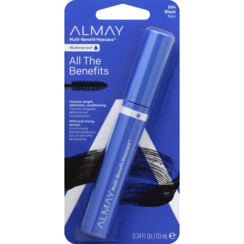 Almay Mascara, Multi-Benefit, Waterproof, Black 504 - 0.24 Ounce