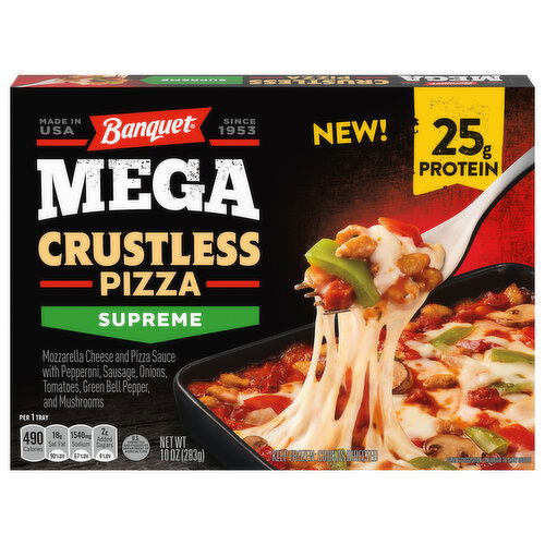 Banquet Pizza, Crustless, Supreme