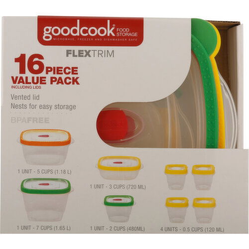 Goodcook Food Storage Containers, 16 Piece Value Pack