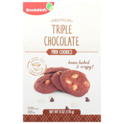 Brookshire's Premium Triple Chocolate Mini Cookies