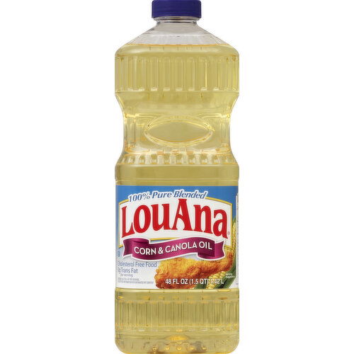 LouAna Corn & Canola Oil, 100% Pure Blended