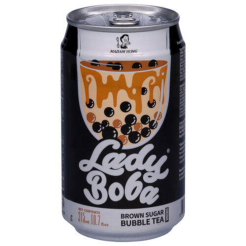 Lady Boba Bubble Tea Drink, Brown Sugar - 10.7 Fluid Ounce