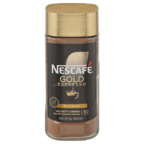 Nescafe Coffee, Instant, Golden Roasted Arabica, Velvety Crema, Blonde - 3.5 Ounce