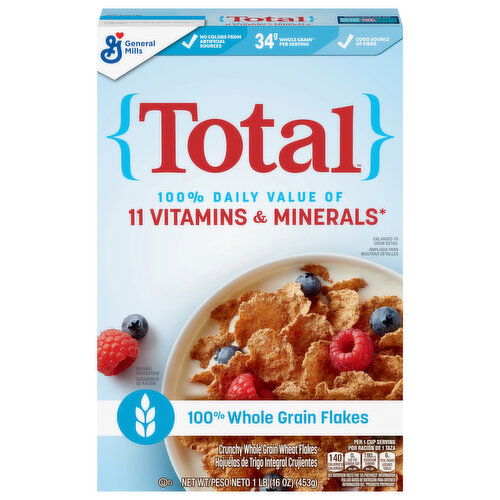 Total Wheat Flakes, Whole Grain, Crunchy