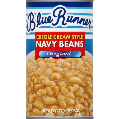 Blue Runner Navy Beans, Creole Cream Style, Original