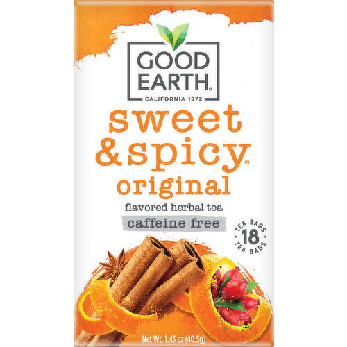 Good Earth Herbal Tea, Caffeine Free, Original, Tea Bags