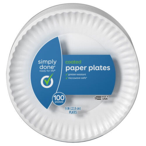 Simply Done Paper Plates, Coated