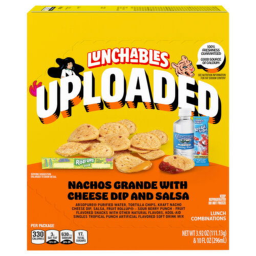 Lunchables Nachos Grande, with Cheese Dip and Salsa