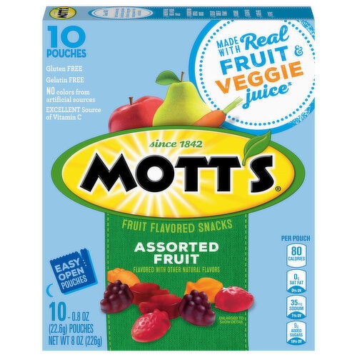 Mott's Assorted Fruit Fruit Flavored Snacks - 10 Each