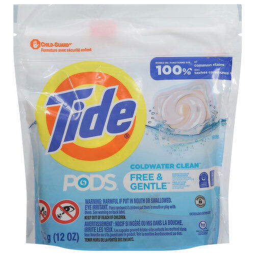 Tide Detergent, Free & Gentle, Coldwater Clean