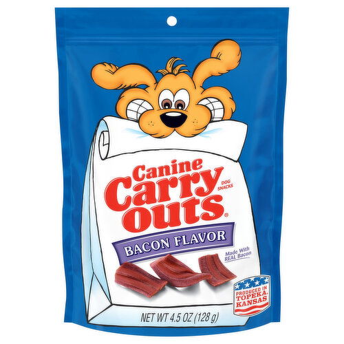 Canine Carry Outs Dog Snacks, Bacon Flavor