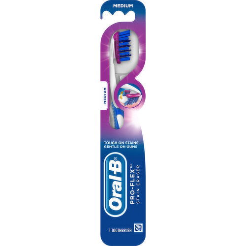 Oral-B Toothbrush, Stain Eraser, Medium