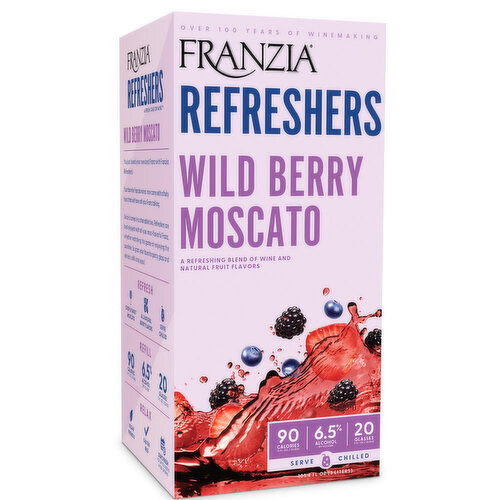 Franzia Wild Berry Refreshers Moscato Wine Box, 3.0 L    