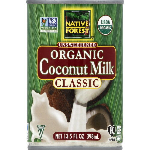 Native Forest Coconut Milk, Organic, Unsweetened, Classic