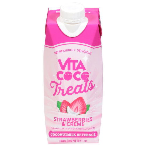 Vita Coco Coconutmilk Beverage, Strawberries & Creme - 1.05 Pint
