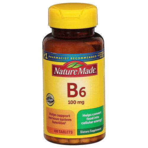 Nature Made Vitamin B6, 100 mg, Tablets