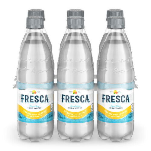 Fresca Grapefruit Citrus Sparkling Soda Water Bottles, 16.9 fl oz