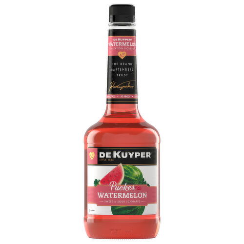 Dekuyper Sour Watermelon Pucker Schnapps Liqueur, 750 ml    