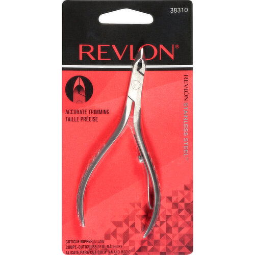 Revlon Cuticle Nipper, Accurate Trimming, 1/2 Jaw