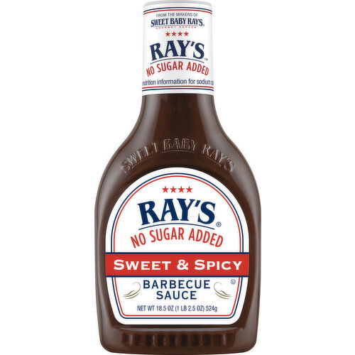 Ray's Barbecue Sauce, No Sugar Added, Sweet & Spicy