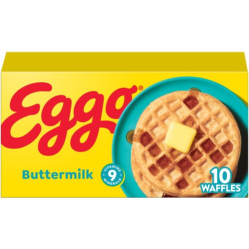 Eggo Frozen Waffles, Buttermilk - 12.3 Ounce
