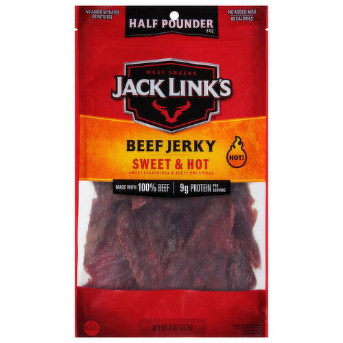 Jack Link's Beef Jerky, Sweet & Hot, Half Pounder