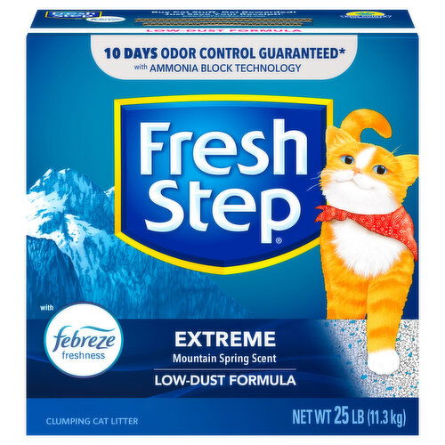 Fresh Step Clumping Cat Litter Mountain Spring Scent Extreme Super 1 Foods