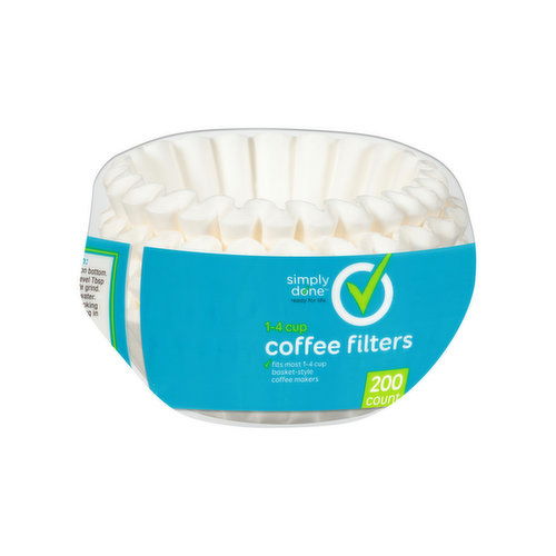 Simply Done 1-4 Cup Coffee Filters