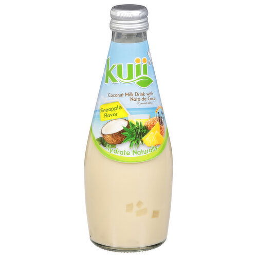 Kuii Coconut Milk Drink, with Nata de Coco, Pineapple Flavor