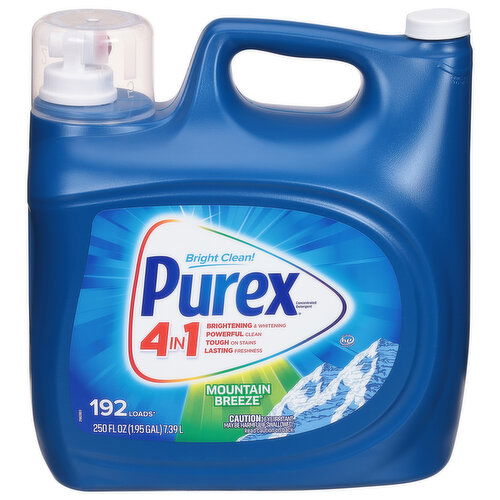 Purex 4 in 1 Concentrated Mountain Breeze Detergent - 250 Fluid Ounce